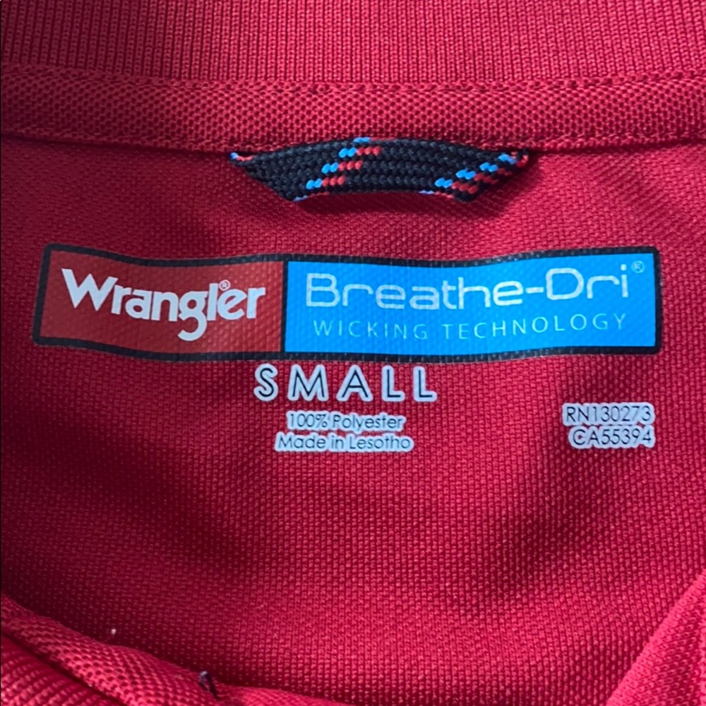 🦋 Wrangler Breathe Dri Small Polo shirt